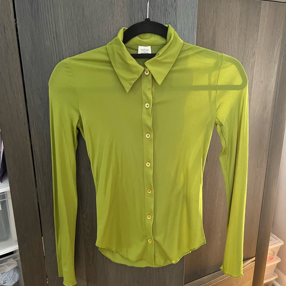 ARITZIA WILFRED Mesh Button Up